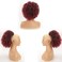 Afro Puff kinky curly Drawstring Ponytail Extension for Black Women Synthetic Short Afro Kinkys Curly Afro Bun Extension Hairpieces Updo Hair Extensions with Two Clips(1B) (18inch, TBUG#)