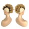 Afro High Puff Mohawk Ponytail Clips in Hairpieces Jerry Curly Non Drawstring Ponytail with 6 BB Clips Synthetic Fauxhawks Afro Puff Bun Afro Kinky Curly Hair Bun Warp Hair Extensions T27