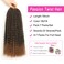 18 Inch Passion Twist Hair, Water Wave Crochet Hair for Women Ombre Blonde Passion Twist Crochet Hair Long Bohemian Synthetic Curly Braiding Hair Extensions Passion Twists Braiding Hair (7pcs,1B/27)