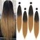 28inch Blonde Ombre Braiding Pre Stretched Hair Extensions 4pcs/pack 1B 27# Braiding Hair Hot Water Setting Styles(1B/27#)