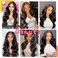 V Part Wig Body Wave Wigs Upgrade U Part Half Wigs for Black Women, 24inch Black Synthetic Glueless V Part Wig No Leave Out Clip in Extensions Thin Part Wig V Shape Wig Beginner Friendly(1B#)