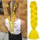Herina Yellow Hair For Fake Braids One Pack Bright Yellow Braiding Hair Extensions High Temperature Jumbo Braiding Hair(1pc/pack)