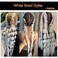 Herina White Braiding Hair Extensions 3pcs Fake Braids White Color For Bubble Braids Jumbo Braiding Hair White Braiding Hair For Women(3pc/pack)