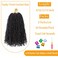 Yanky Twist Crochet Hair, Pre-Looped 12 Inch 8 Packs Senegalese Twist Crochet Hair, Pre-Twisted Synthetic Crochet Braids - Mini Spring Twist with Curly Ends (1B)