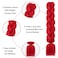 HAIRCUBE Red Braiding Hair 24 Inch 3 Packs Pre Stretched Box Braids Colorful Twist Braiding Hair Extensions Synthetic Crochet Braiding (Red)
