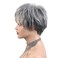 HAIRCUBE Easy Care Wigs Pixie Cut Human Hair Wigs for Women Pretty Short Gray Wigs for Women Natural Realistic