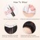 men's toupee hairline straight tape in human hair v-shape natural black hair extension hairline pu thin skin base mens hair toppers replacement toupee (0.78 * 6.3 inch,6 inch, Dark Brown)