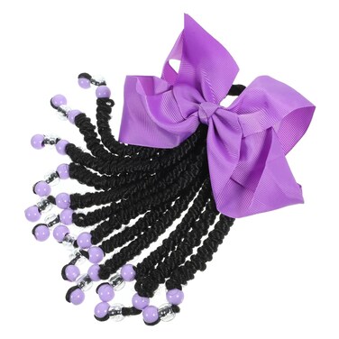 Ponytail Beads Dreadlocks Hair Extensions Braided Ponytail Wig for Cosplay Dress Up Cute Hair Accessories for Girls Chemical Fiber Hair Bow Tie for Weaving Family Hair Decoration