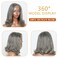 Glueless Wavy Bob Wigs Salt and Pepper Grey Wigs Human Hair Pre Plucked Short Bob Wig 12" Body Wave Lace Front Wigs Pre Cut 5x5 Closure HD Transparent Gray Glueless Wigs for Women