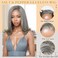 Glueless Wavy Bob Wigs Salt and Pepper Grey Wigs Human Hair Pre Plucked Short Bob Wig 12" Body Wave Lace Front Wigs Pre Cut 5x5 Closure HD Transparent Gray Glueless Wigs for Women