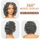 12" Glueless Wavy Bob Wigs Salt and Pepper Human Hair Wigs Pre Plucked Grey Short Bob Wig Water Wave Lace Front Wig Pre Cut 5x5 Closure HD Gray Human Hair Wig for Women