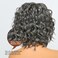 12" Glueless Wavy Bob Wigs Salt and Pepper Human Hair Wigs Pre Plucked Grey Short Bob Wig Water Wave Lace Front Wig Pre Cut 5x5 Closure HD Gray Human Hair Wig for Women