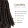 Niseyo Pre twisted Bob Spring Twist Hair 6 Inch 7 Packs Short Pre-looped Crochet Braid (4#/Brown)