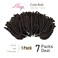 Niseyo Pre twisted Bob Spring Twist Hair 6 Inch 7 Packs Short Pre-looped Crochet Braid (4#/Brown)
