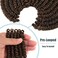 Niseyo Pre twisted Bob Spring Twist Hair 6 Inch 7 Packs Short Pre-looped Crochet Braid (T30/Ombre Medium Dark Brown)