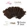 Niseyo Pre twisted Bob Spring Twist Hair 6 Inch 7 Packs Short Pre-looped Crochet Braid (T30/Ombre Medium Dark Brown)