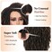 Short Dreadlock Wig Twist Braided Wigs Faux Locs Wig for Women and Men African American Twist Braiding Synthetic Wig Afro Curly Wig (1B/30#)