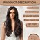 Brown Highlight Wig 26 Inch Long Wavy Wigs for Women Middle Part Synthetic Hair Wavy Wig with Upgraded Strands,Natural Hair Wig for Daily Party Date Use