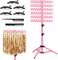 JANMPASK Braiding Hair Rack Height Adjustable Braiding Rack Hair Extension Holder with Hair Braiding Tools Hair Divider Rack for Braiding Hair Separator Stand (pink)