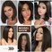 MIMAN 14 Inch Shoulder Length Dark Brown Bob Wigs for Women Small Lace Front Wigs Middle Part Straight Natural Hair Replacement Wigs for Women