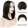 MIMAN 14 Inch Shoulder Length Dark Brown Bob Wigs for Women Small Lace Front Wigs Middle Part Straight Natural Hair Replacement Wigs for Women