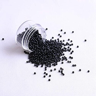 Nano Copper Ring Nano Silicone lined Beads Micro Hair Rings for Nano Tip Hair extension 5Colors available (500Pcs, Black)