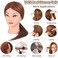 MYSWEETY Mannequin Head with Hair, Doll Head for Hair Styling, Manikin Head with 100% Human Hair Cosmetology Makeup Hairdressing Training Head with Clamp Holder and Tools(18" Auburn, Makeup)