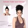 HOOJIH Curly Hair Bun, Elastic Drawstring Loose Wave Messy Bun 1PC Large Full Hair Bun Extension Hairpiece Short Synthetic Ponytail Extension for Women - Medium Cool Beige Brown