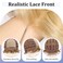 BLONDE UNICORN Brown Mono Top Synthetic Lace Front Wig for White Women,Pixie Cut Honey Brown Short Wig for Daily Use 8IN