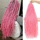 Passion Twist Hair 30inch Pink Pretwisted Passion Twist Crochet Hair 1Pack Light Pink Long Passion Twist Hair,Pre-Looped Water Wave Synthetic Natural Curly Braid Hair Extensions
