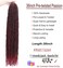 Passion Twist Hair 30 inch PreTwisted Long Passion Twist Burgundy Crochet Hair, Ombre Red 6 Packs Bohemian Crochet Pre Looped Braids Hair for Black Women Water Wave Hair Extensions