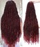 Passion Twist Hair 30 inch PreTwisted Long Passion Twist Burgundy Crochet Hair, Ombre Red 6 Packs Bohemian Crochet Pre Looped Braids Hair for Black Women Water Wave Hair Extensions