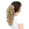 SWACC 12-Inch Ponytail Extensions Synthetic Clip in Drawstring Curly Ponytail Hairpiece Jaw Clip Hair Extension (Honey Blonde Blended-16/18#)