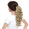 SWACC 12-Inch Ponytail Extensions Synthetic Clip in Drawstring Curly Ponytail Hairpiece Jaw Clip Hair Extension (Honey Blonde Blended-16/18#)