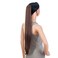 SWACC 28-Inch Long Straight Claw Clip Ponytail Extensions Synthetic Hair Extensions Ponytail Jaw Clip Hair Pieces for Women (Dirty Brown-12#)