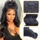 Body Wave Ponytail Extension Human Hair Wrap Around Magic Paste Ponytail Clip In Real Brazilian Virgin Human Hair pieces For Black Women Natural Black (Body Wave Ponytail, 18 Inch)