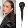 15 Inch Fishbone Braid Ponytail Extensions Women Hairpieces Synthetic Curly Ponytail Fishtail Drawstring Ponytail Clip in Fake Hair (4#)
