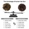 FESHFEN Human Messy Buns - 100% Human Hair Bun Real Scrunchies Hair Pieces Ponytail Extensions Wavy Tousled Updo Chignon Hairpieces for Women, Brown Mixed Blonde