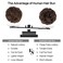 FESHFEN Human Messy Buns - 100% Human Hair Bun Real Scrunchies Hair Pieces Ponytail Extensions Wavy Tousled Updo Chignon Hairpieces for Women, Medium Chestnut Brown