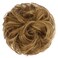 FESHFEN Human Messy Buns - 100% Human Hair Bun Real Scrunchies Hair Pieces Ponytail Extensions Wavy Tousled Updo Chignon Hairpieces for Women，Light Brown Mixed Blonde