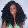 ToyoTress GoGo Curl Crochet Hair - 16 Inch 8 Packs Jet Black Beach Curl Crochet Hair, Curly Ocean Wave Water Wave Deep Twist Crochet Braids Synthetic Braiding Hair Extensions (16 Inch, #1)