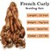 French Curl Braiding Hair 22 Inch Loose Wave Braiding Hair Yaki Texture 8 Packs curly braiding hair Pre Stretched Synthetic Spanish Curl Braiding Hair Extensions for Women 27/30