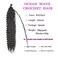 ZRQ Ocean Wave Crochet Hair 14 Inch 3 Packs Deep Wave Curly Braiding Hair Extensions Synthetic Curly Crochet Hair For Women #1B