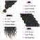ZRQ Ocean Wave Crochet Hair 14 Inch 3 Packs Deep Wave Curly Braiding Hair Extensions Synthetic Curly Crochet Hair For Women #1B
