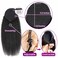 Wrap Drawstring Kinky Straight Human Hair Ponytail for Balck Women Yaki Straight Remy Human Hair Ponytail Extension 10A Grade Afro Yaki Clip In Pony Tail Hairpiece 120g Natural Color (10 Inch)