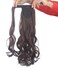 Lelinta 18" Wavy Curly Wrap Around Ponytail Extension for Woman Synthetic Hair Extension, 18 Inch-Curly, Medium Brown-curly