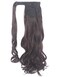 Lelinta 18" Wavy Curly Wrap Around Ponytail Extension for Woman Synthetic Hair Extension, 18 Inch-Curly, Medium Brown-curly