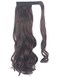 Lelinta 18" Wavy Curly Wrap Around Ponytail Extension for Woman Synthetic Hair Extension, 18 Inch-Curly, Medium Brown-curly