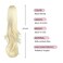 HSPJHTM Ponytail Extension,24" Blonde Claw Clip Hair Extensions for Women Straight Hair Piece Synthetic Wavy Pony Tail Halloween Fluffy Daily Use