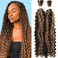 Human Braiding Hair for Boho Braids 2 Bundles 160g for Bohemian Braids Deep Wave Bulk Human Hair for Braiding No Weft Hair Extensions for Boho Braids Human Hair 24 Inch (P4/27)